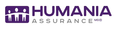 Humania Assurance logo in purple with stylized people.